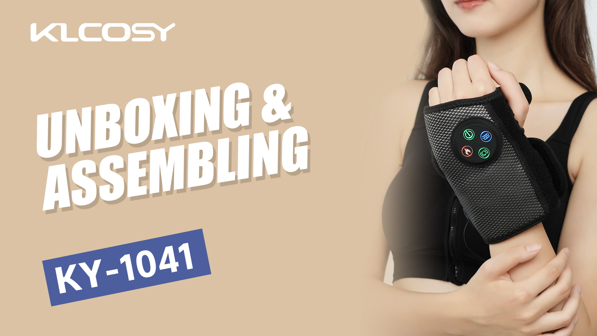 فيديو فتح العبوة لجهاز تدليك المعصم/اليد رباعي الوظائف KY1041 II
